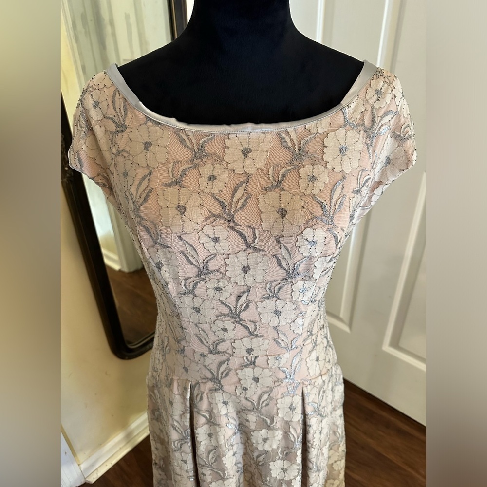 Eva Franco Anthropologie Floral Lace Silhouette Dress - Picture 4 of 8